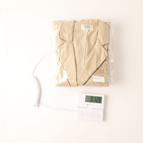 Y2K Tara Jarmon Blazer Jacket Women's 4 Linen Parisian Chic Old Money Academia - Picture 13 of 13